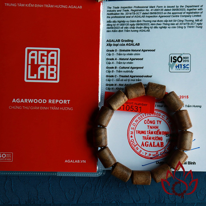 Vòng Trầm Hương Lu Thống | 10 Ly | Trầm Tốc Kiến Tự Nhiên Lâu Năm